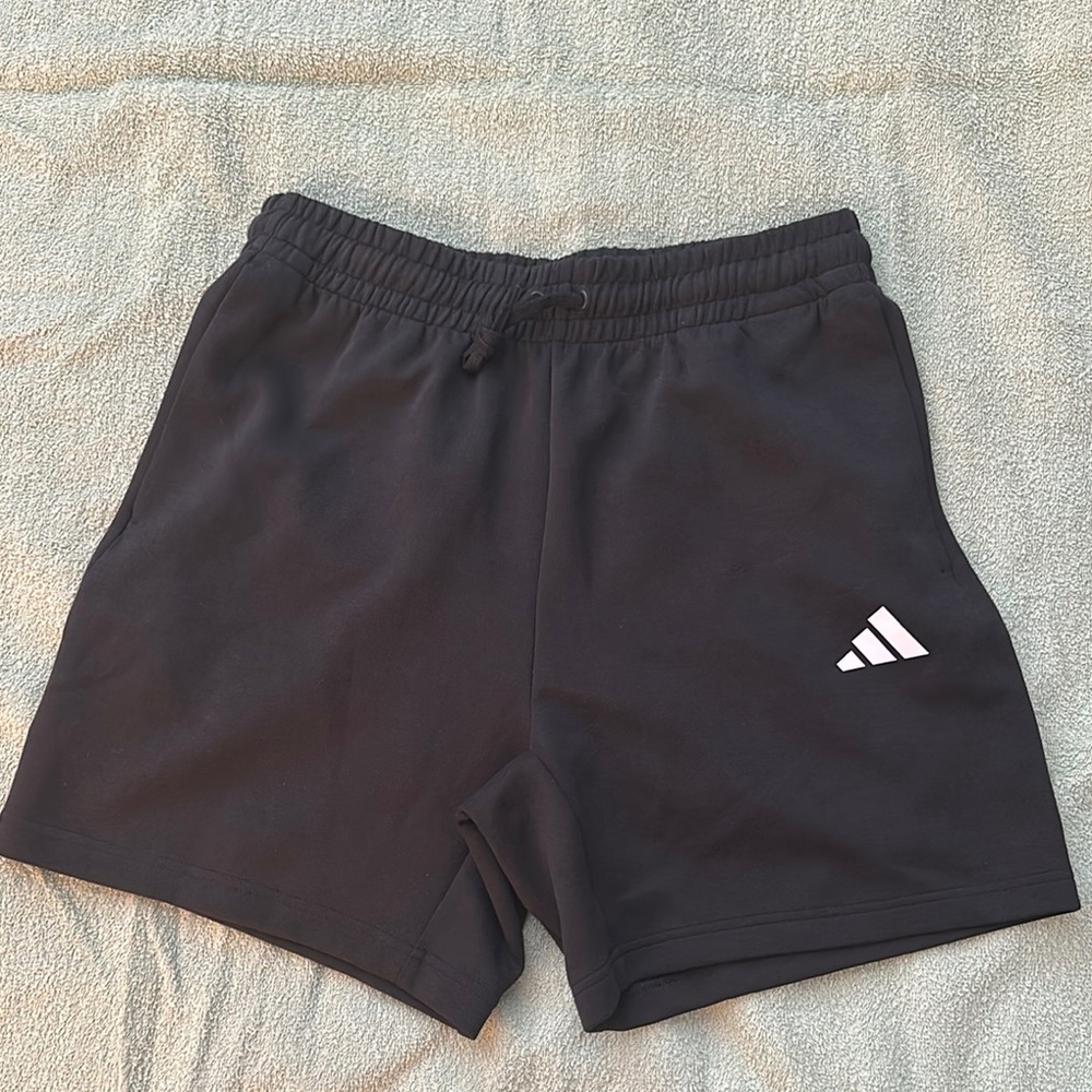 adidas Black Kids Athletic Shorts with Logo